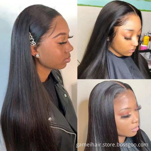 Best sellers Straight Human Hair Hd Full Lace Frontal Closure Wig Raw Brazilian Virgin Natural Hair Glueless Lace Front Wig